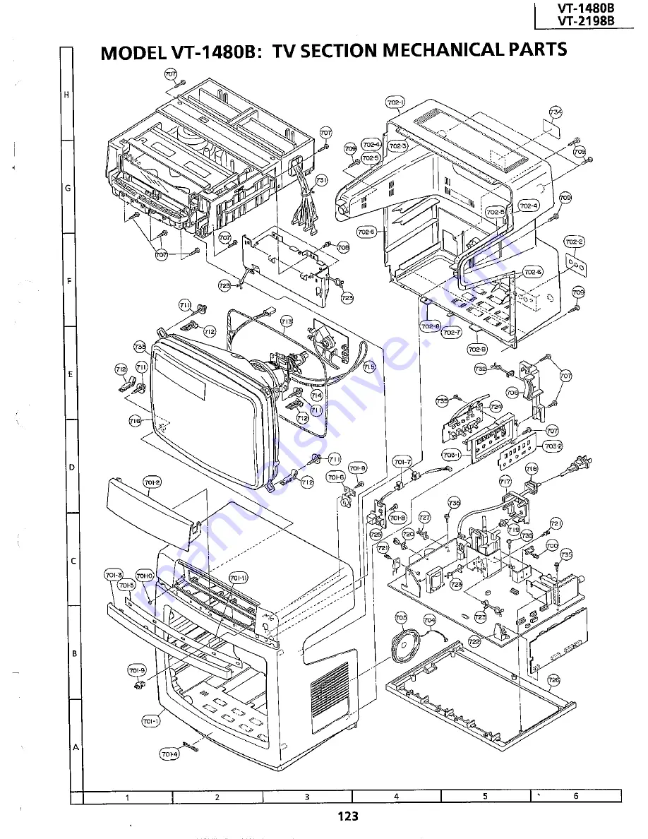 Sharp VT-1480B Service Manual Download Page 103