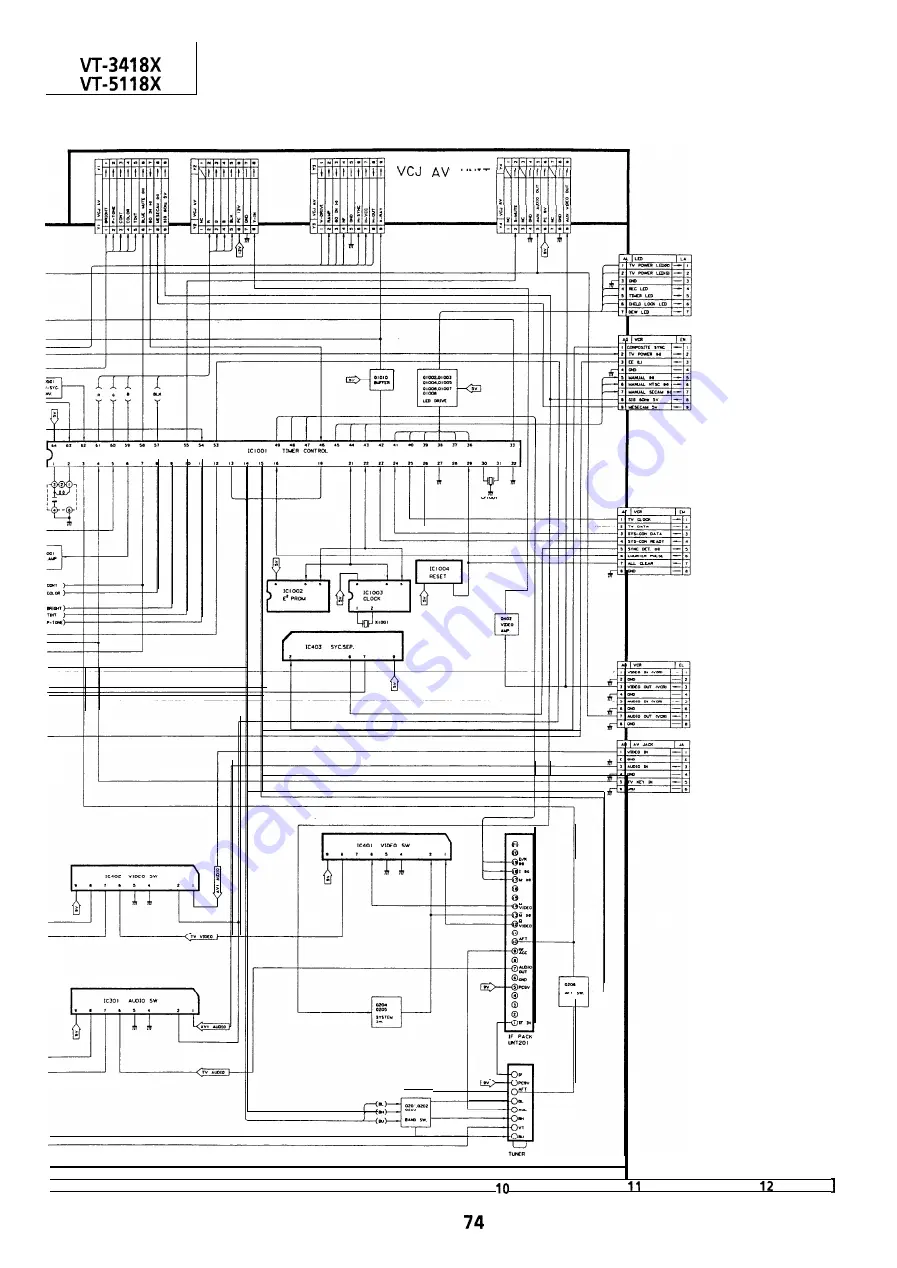 Sharp VT-3418X Service Manual Download Page 74