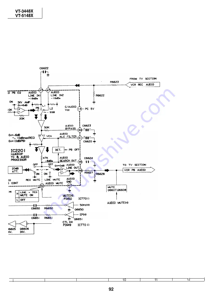 Sharp VT-3448X Service Manual Download Page 92