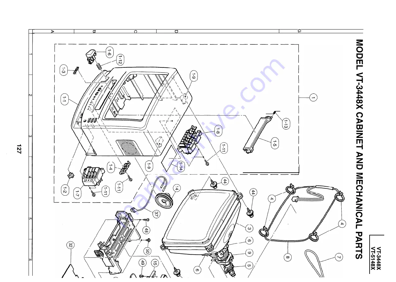 Sharp VT-3448X Service Manual Download Page 127