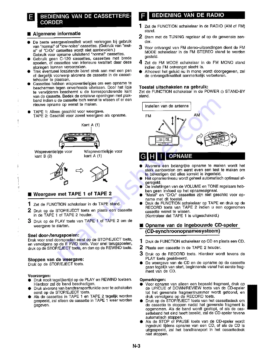 Sharp WQ-CD54H Operation Manual Download Page 19