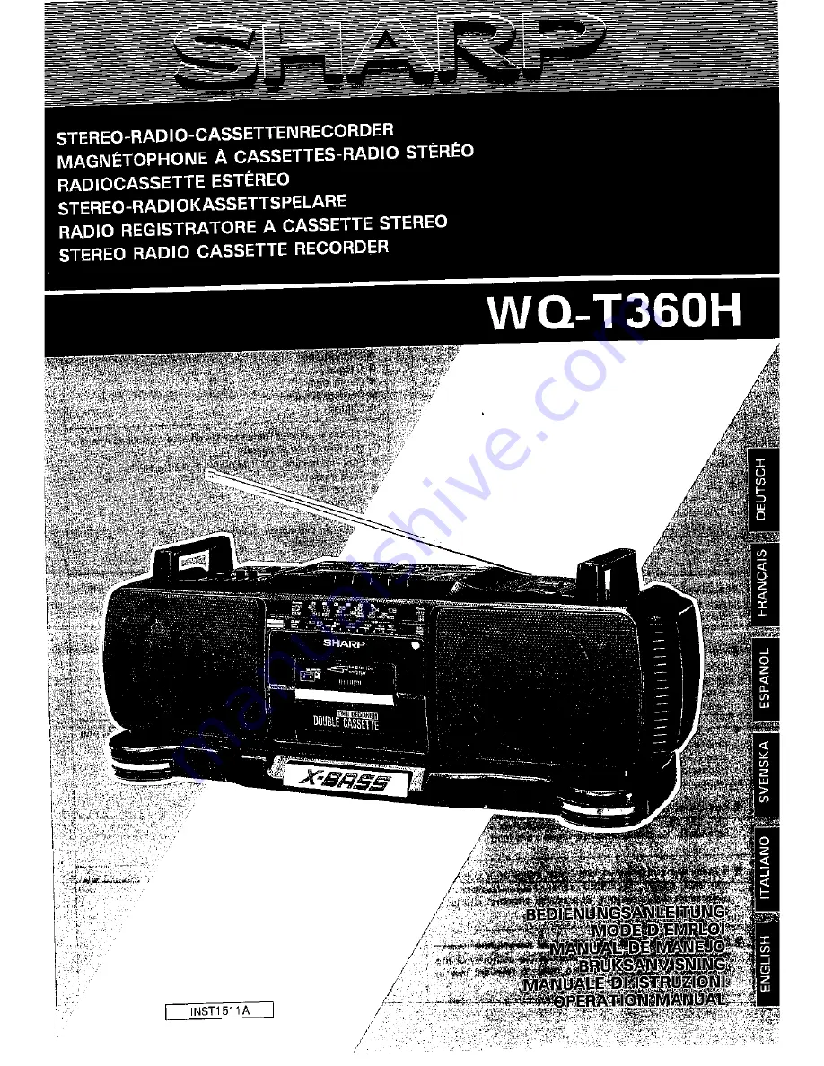 Sharp WQ-T360H Operation Manual Download Page 1