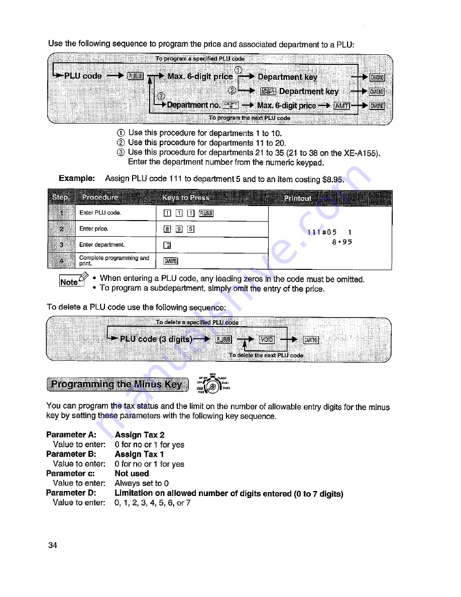 Sharp XE-A152 Instruction Manual Download Page 36