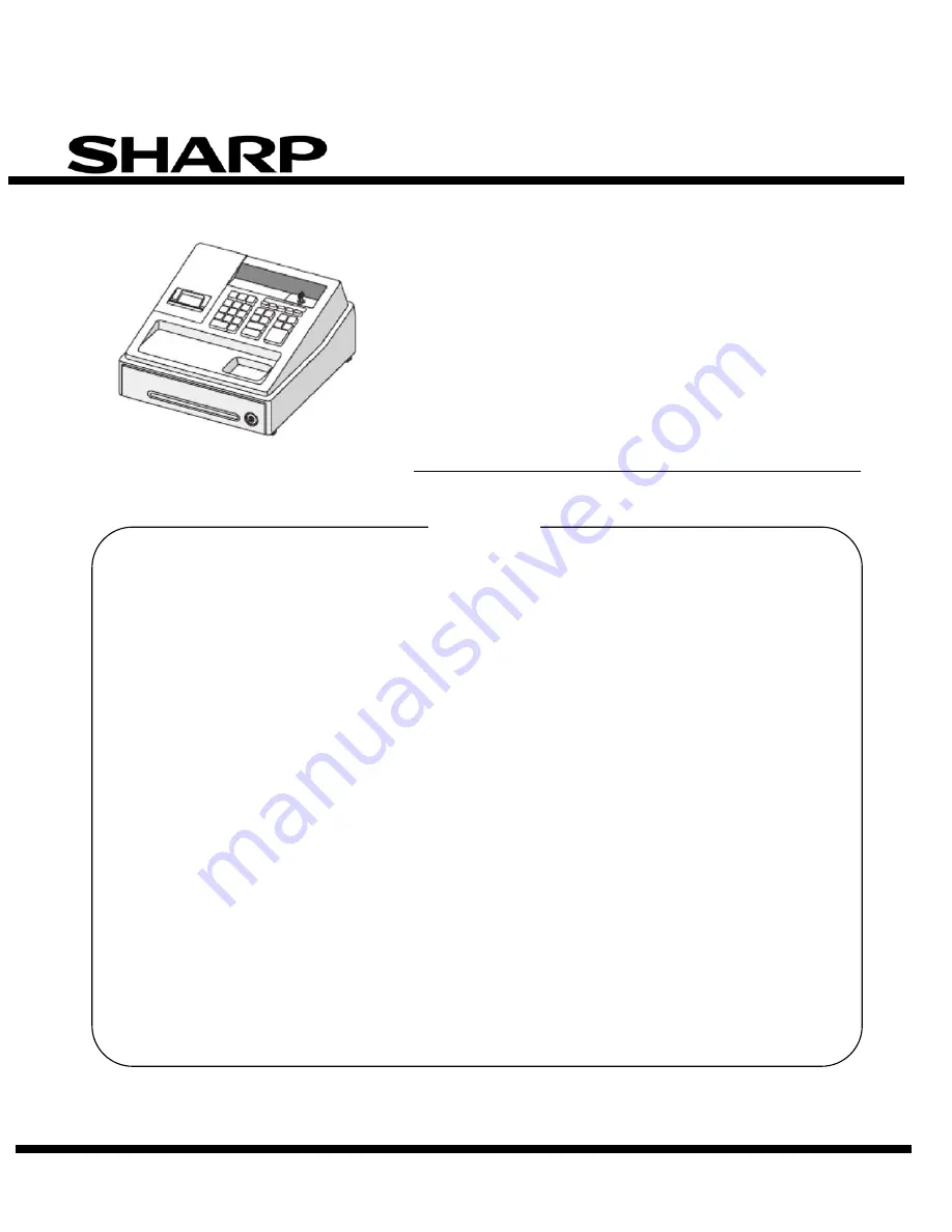 Sharp XE-A1BT Скачать руководство пользователя страница 1