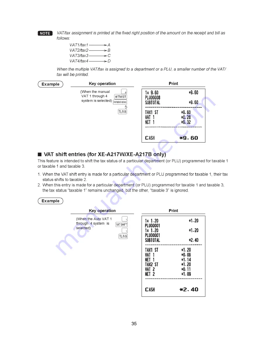 Sharp XE-A207B Full Detailed Instruction Manual Download Page 35