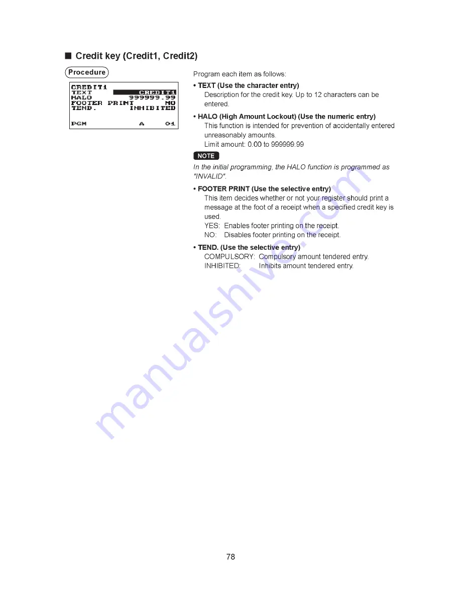 Sharp XE-A207B Full Detailed Instruction Manual Download Page 78