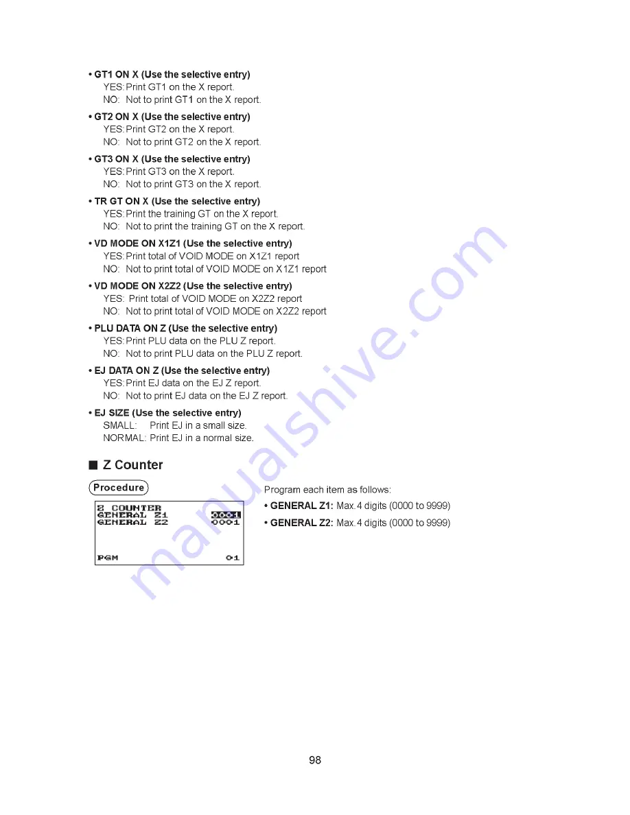 Sharp XE-A207B Full Detailed Instruction Manual Download Page 98