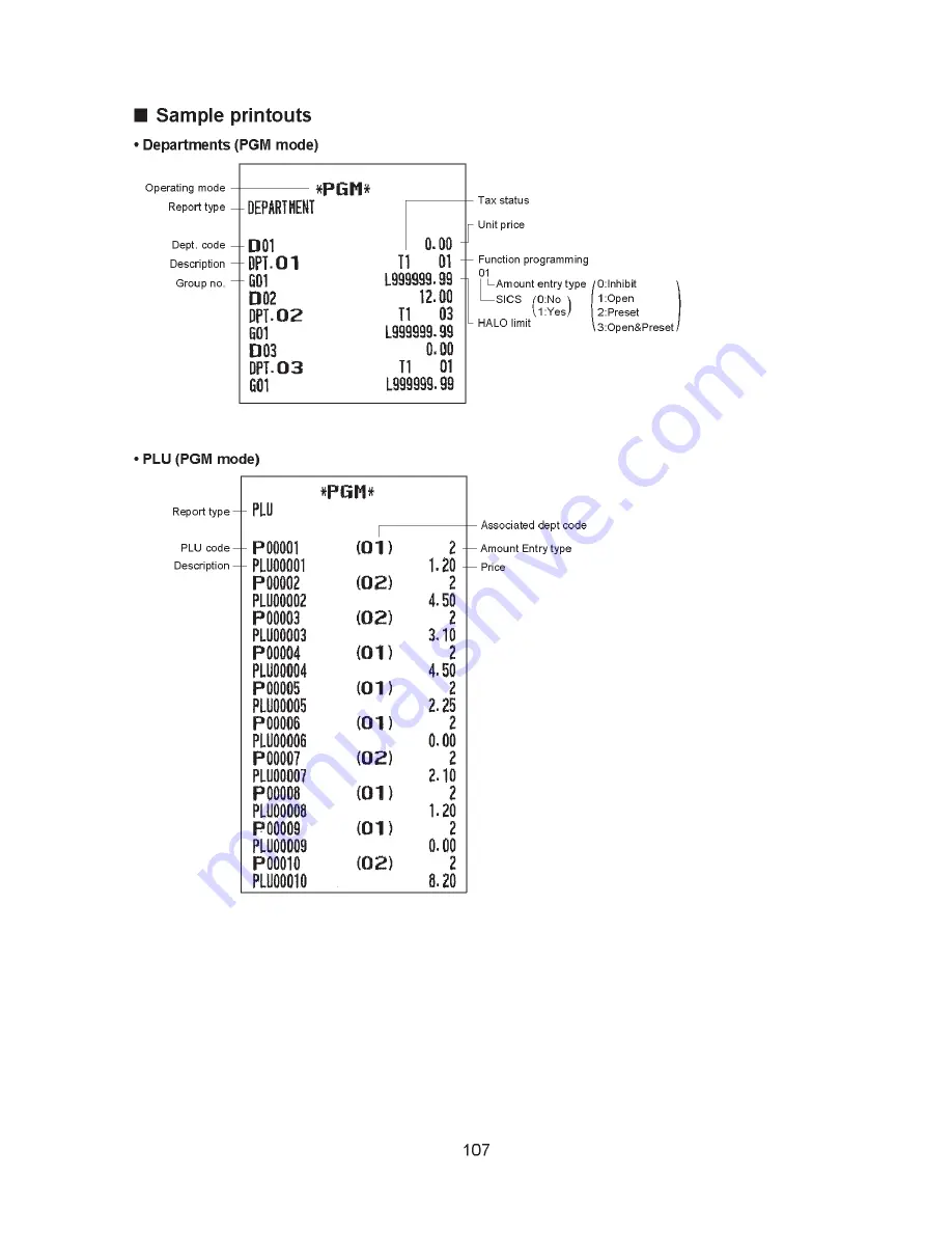 Sharp XE-A207B Full Detailed Instruction Manual Download Page 107