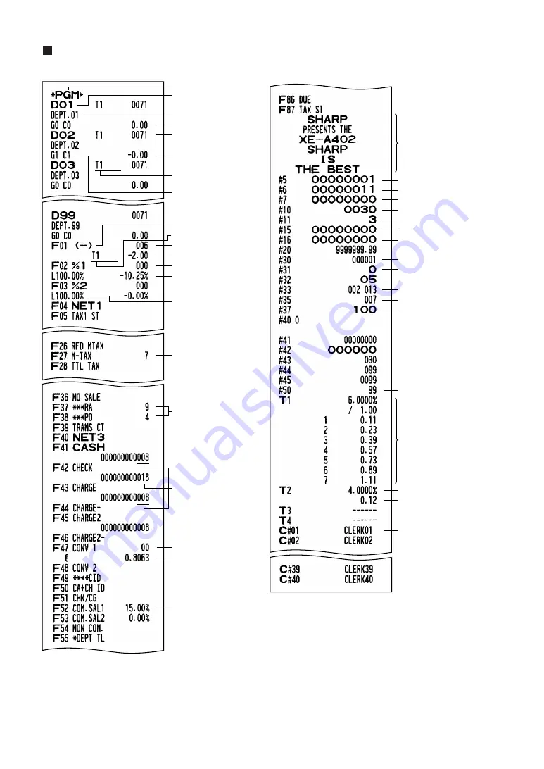 Sharp XE-A402 Скачать руководство пользователя страница 63