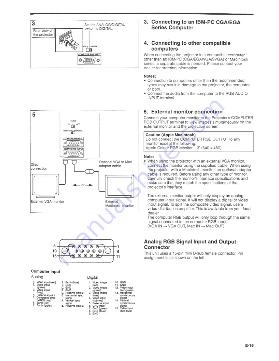 Sharp XG-3900E Operator'S Manual Download Page 18