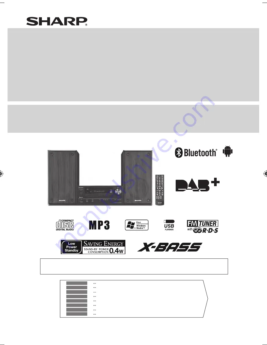 Sharp XL-DAB102BH Operation Manual Download Page 1