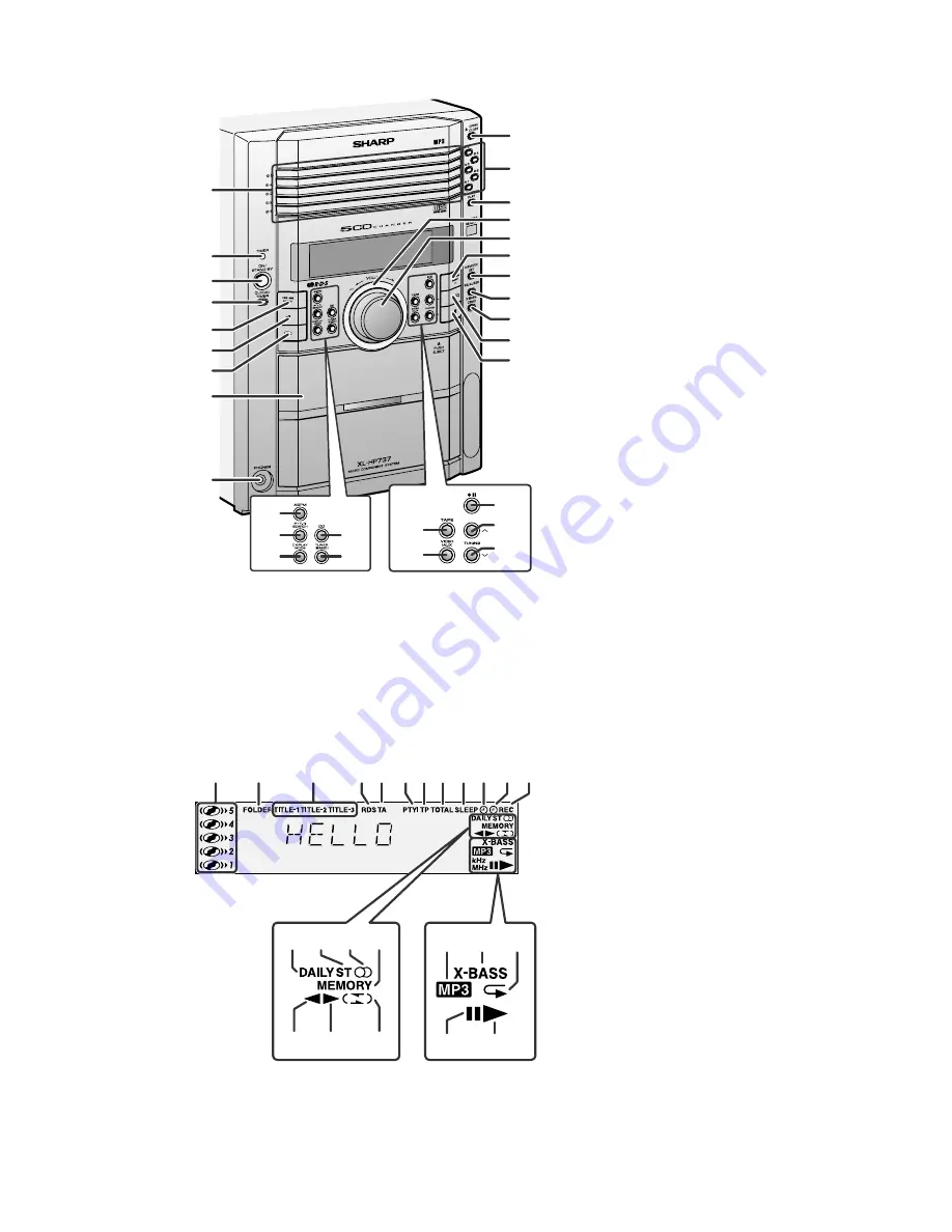 Sharp XL-HP737E Скачать руководство пользователя страница 5