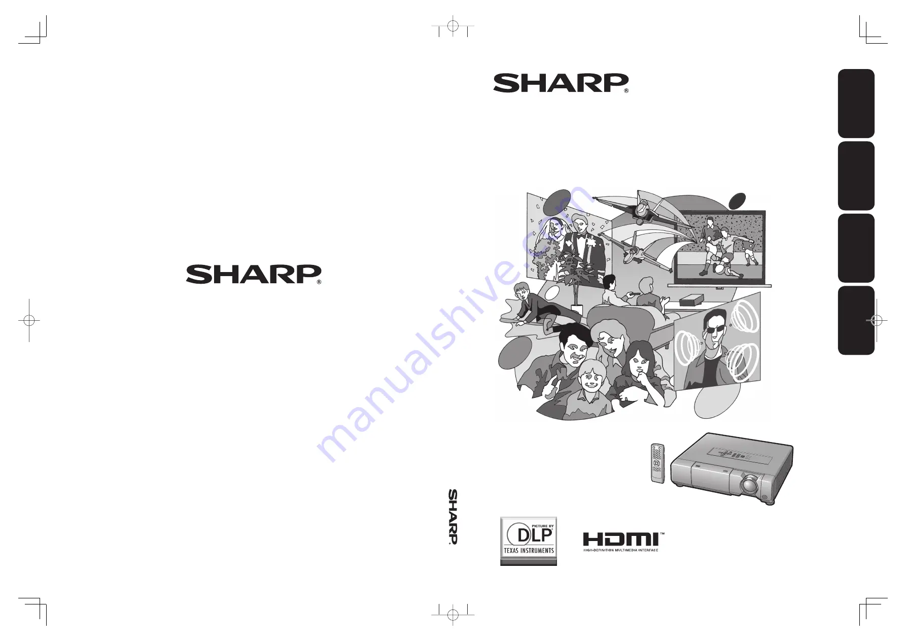 Sharp XV-Z15000 - DLP Projector - HD 1080p Operation Manual Download Page 2