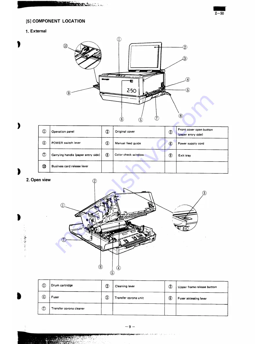 Sharp Z-50 Service Manual Download Page 10