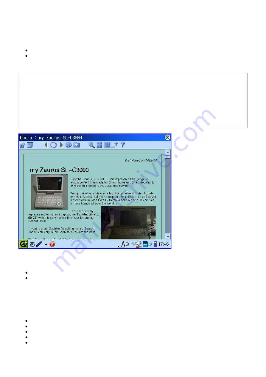 Sharp Zaurus SL-C3000 Instruction Manual Download Page 114