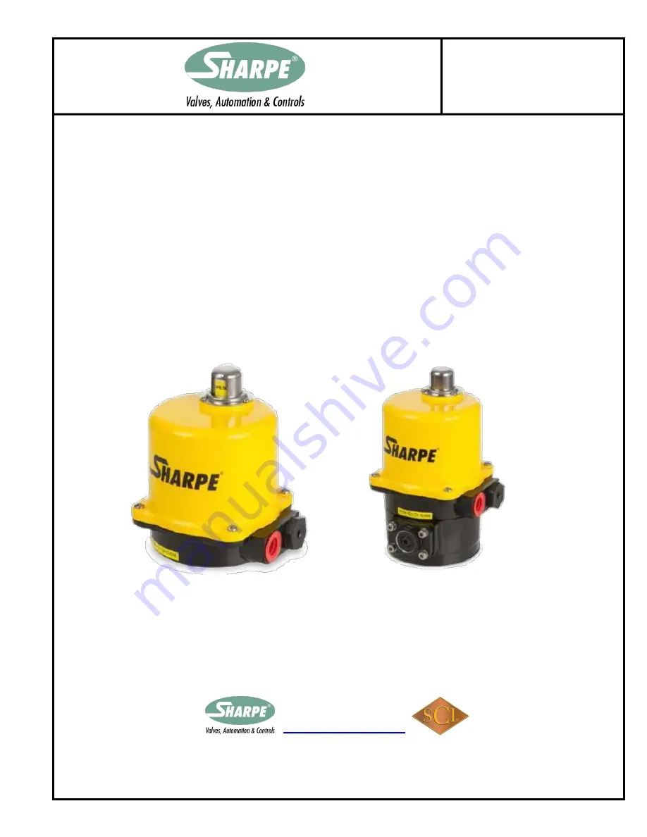 Sharpe SEA 13 Installation, Operation And Maintenance Manual Download Page 1