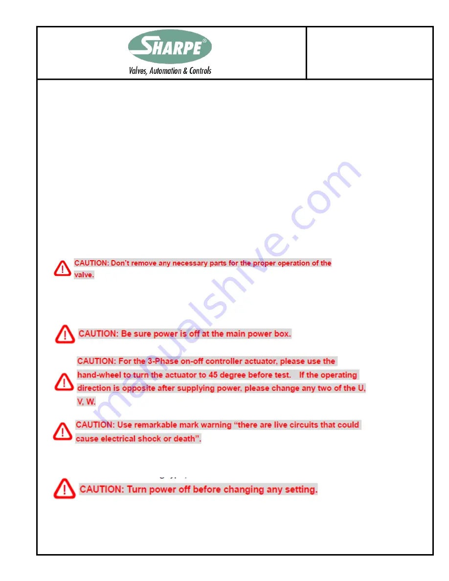 Sharpe SEA 13 Installation, Operation And Maintenance Manual Download Page 3