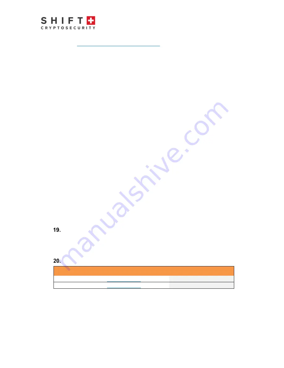 SHIFT Cryptocurrency Digital BitBox User Manual Download Page 22