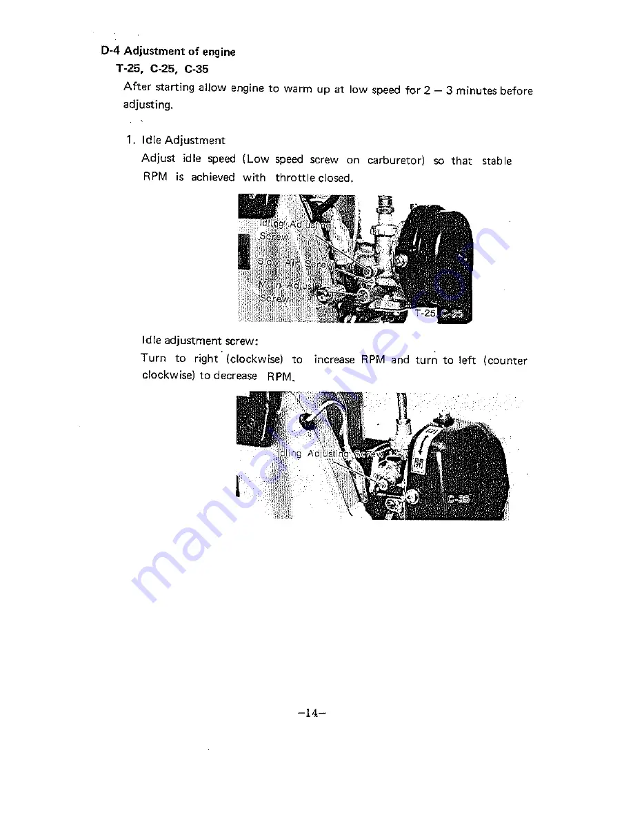 Shindaiwa C-25 Instruction Manual Download Page 15