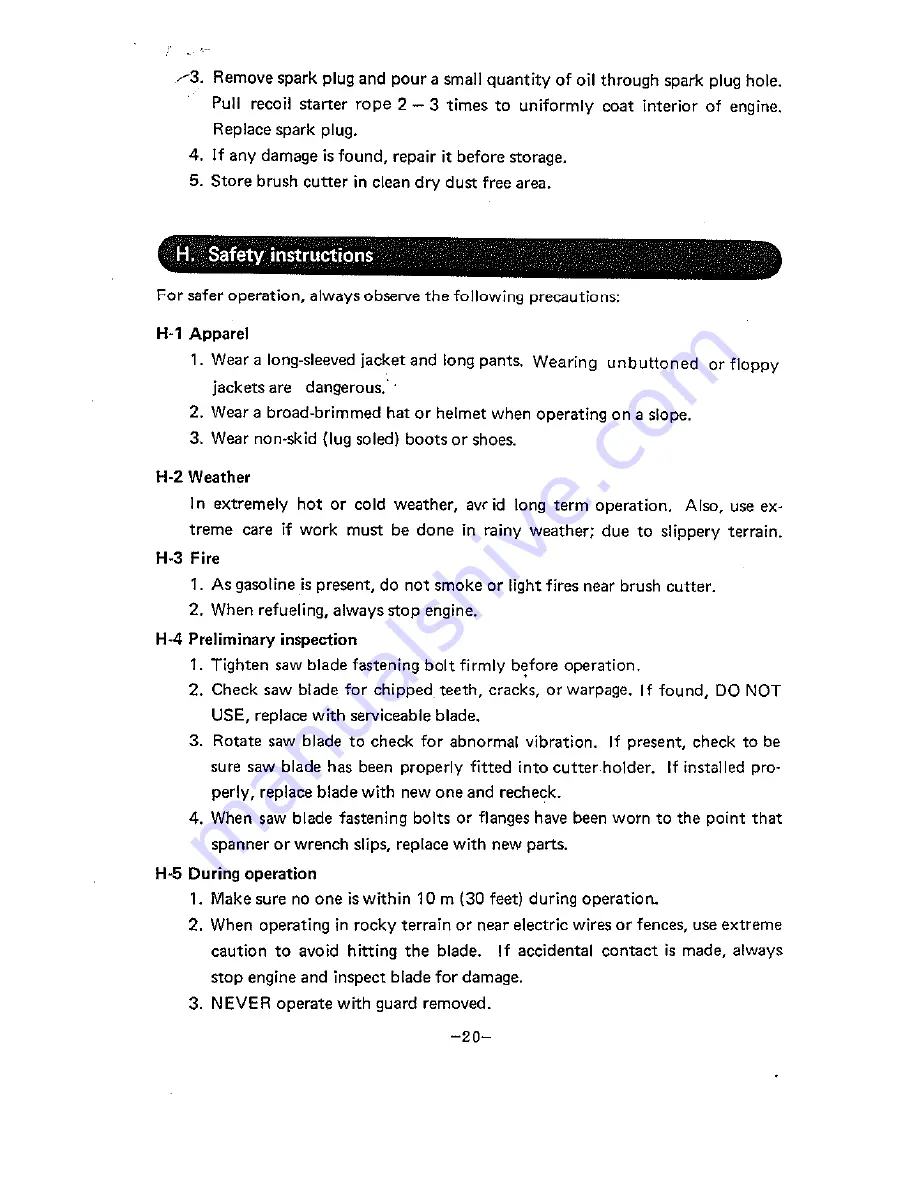 Shindaiwa C-25 Instruction Manual Download Page 21