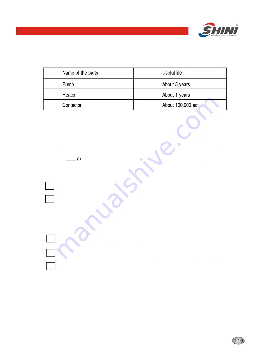 Shini STM-W Operation Instruction Manual Download Page 115