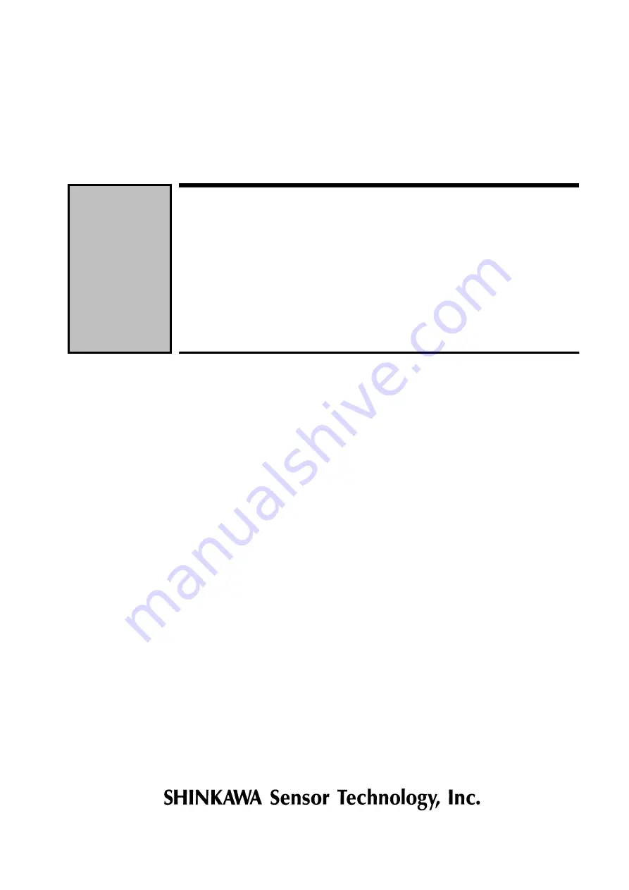 Shinkawa VM-13V1 Instruction Manual Download Page 1