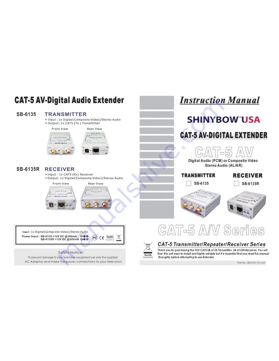 Shinybow USA SB-6135 Instruction Manual Download Page 1