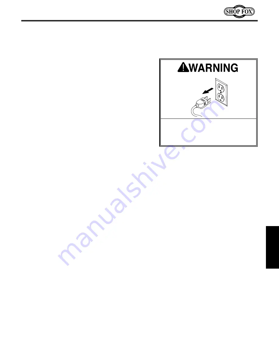 Shop fox SHOP FOX W1764 Owner'S Manual Download Page 23