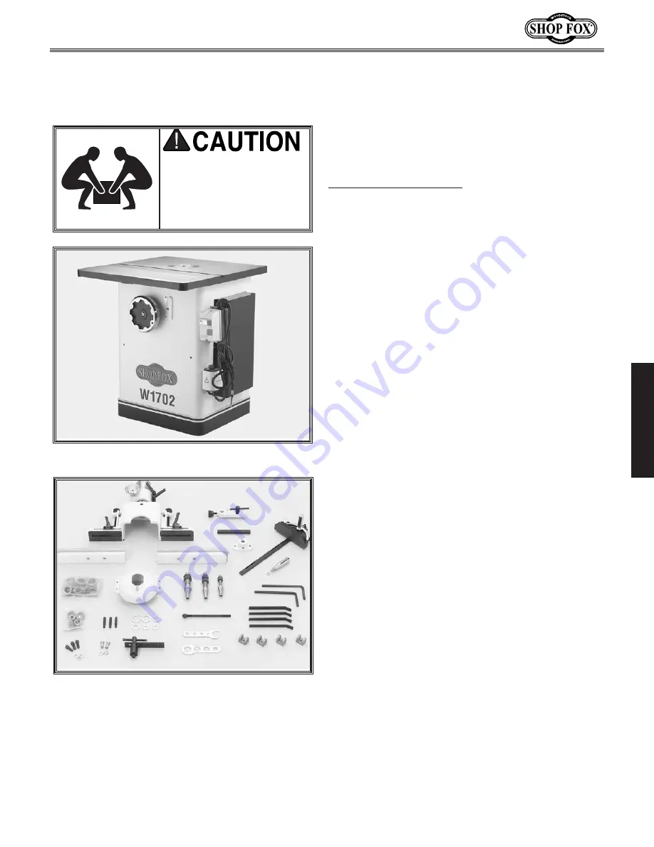 Shop fox W1702 Manual Download Page 30