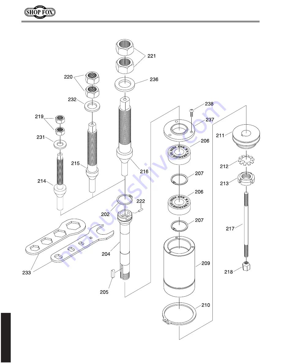 Shop fox W1702 Manual Download Page 61