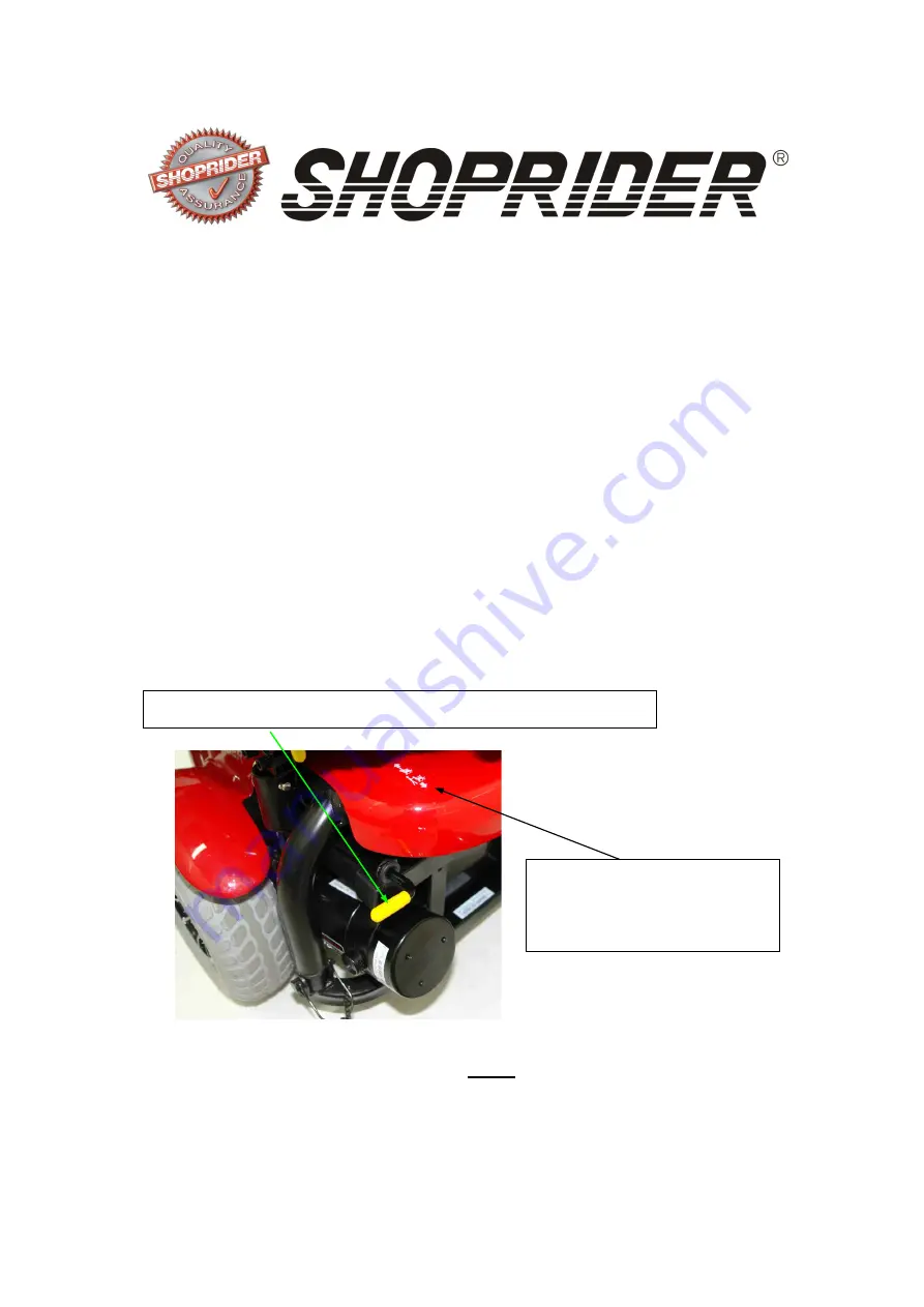 Shoprider 6Runner 10 User Manual Download Page 15