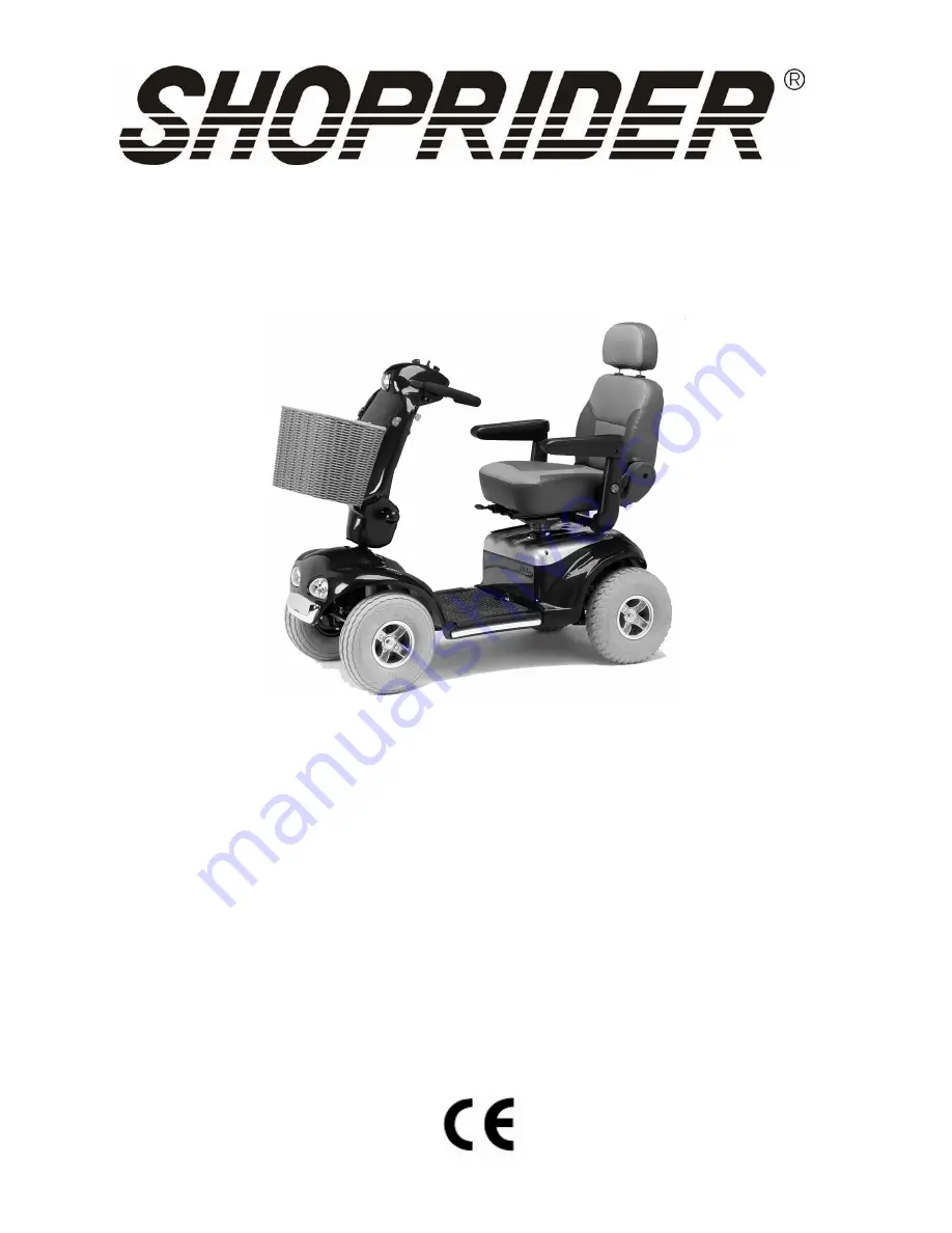 Shoprider Cadiz S-889SL User Manual Download Page 1