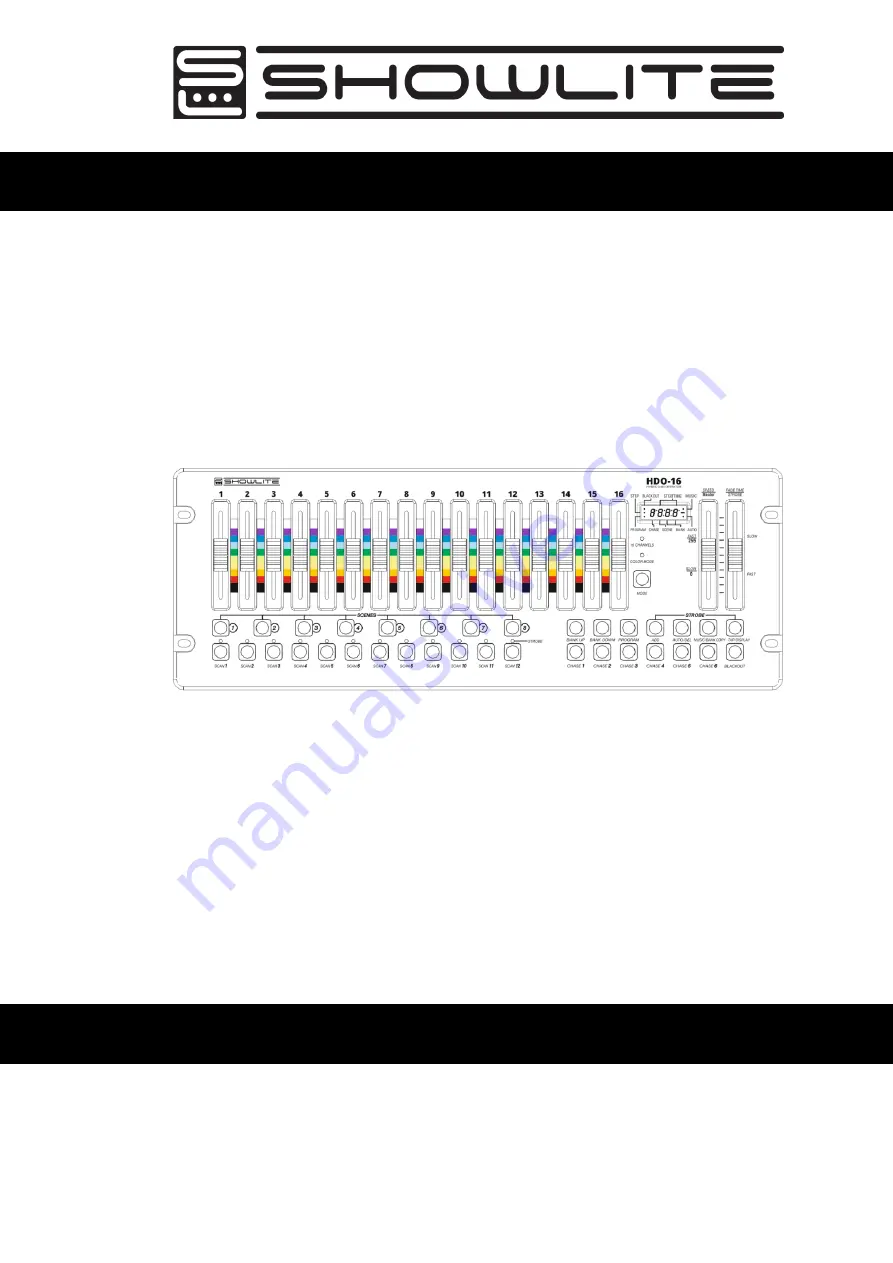 Showlite HDO-16 User Manual Download Page 1