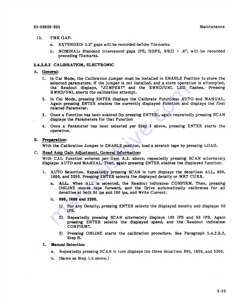 Shugart Kennedy 9600B Operation And Maintenance Manual Download Page 125