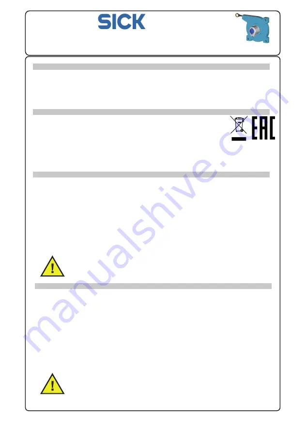 SICK BCG 19 Mounting And Operating Instructions Download Page 1