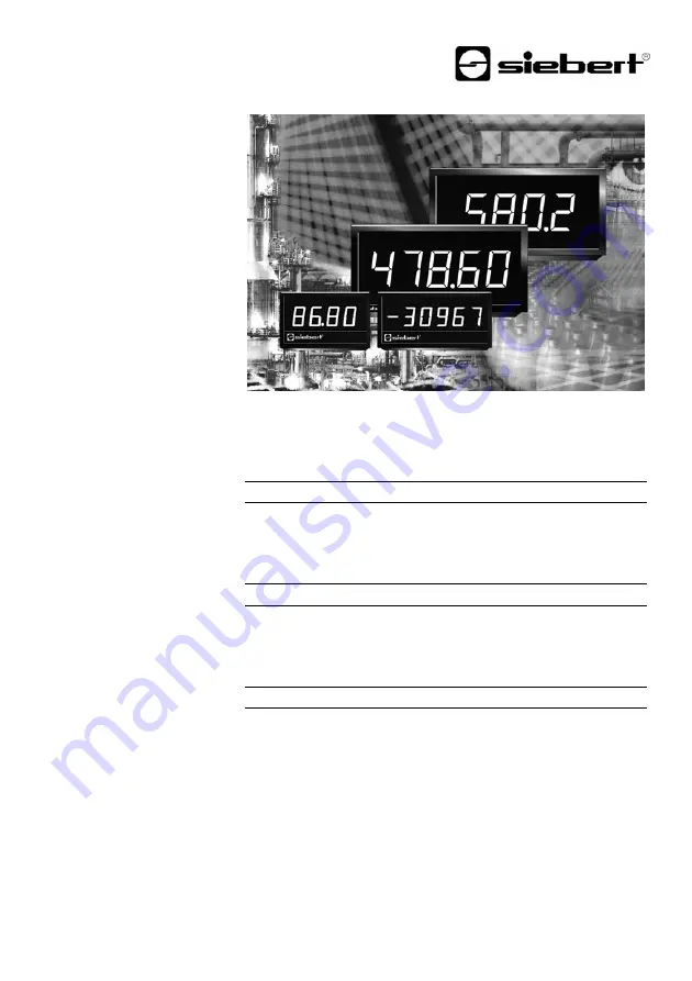 Siebert Series S102 Operating Instructions Manual Download Page 1