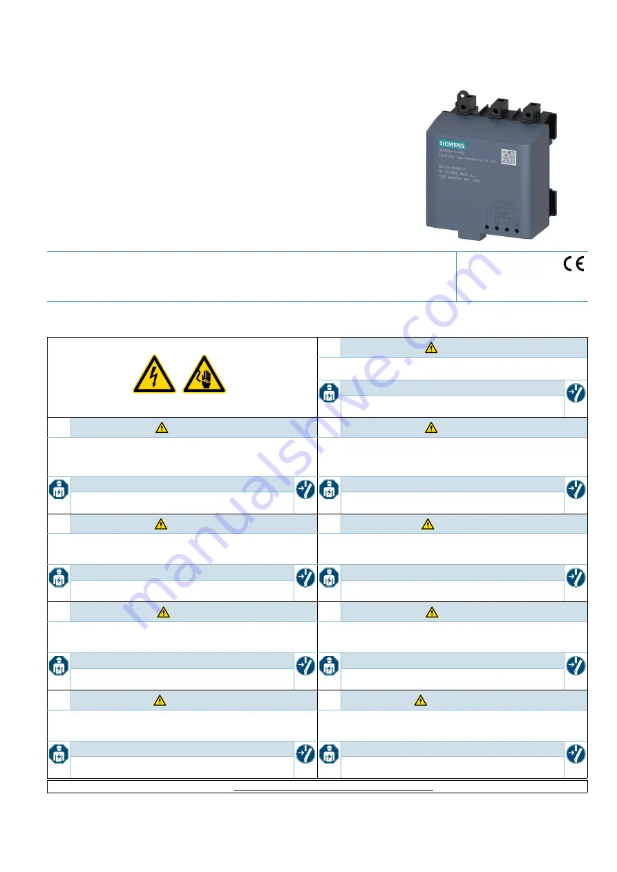 Siemens 3KF9010-1AA00 Operating Instructions Manual Download Page 1