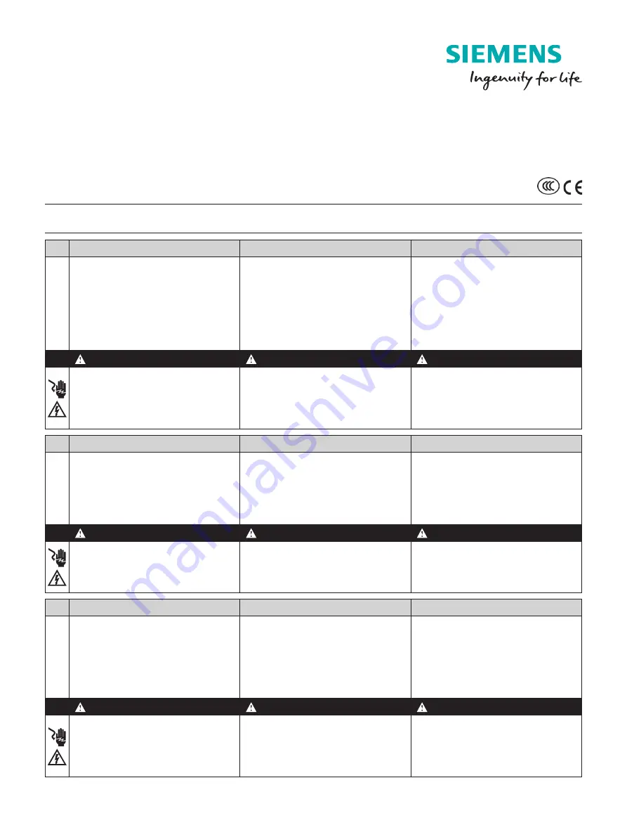 Siemens 3MT8080 Series Quick Start Manual Download Page 1