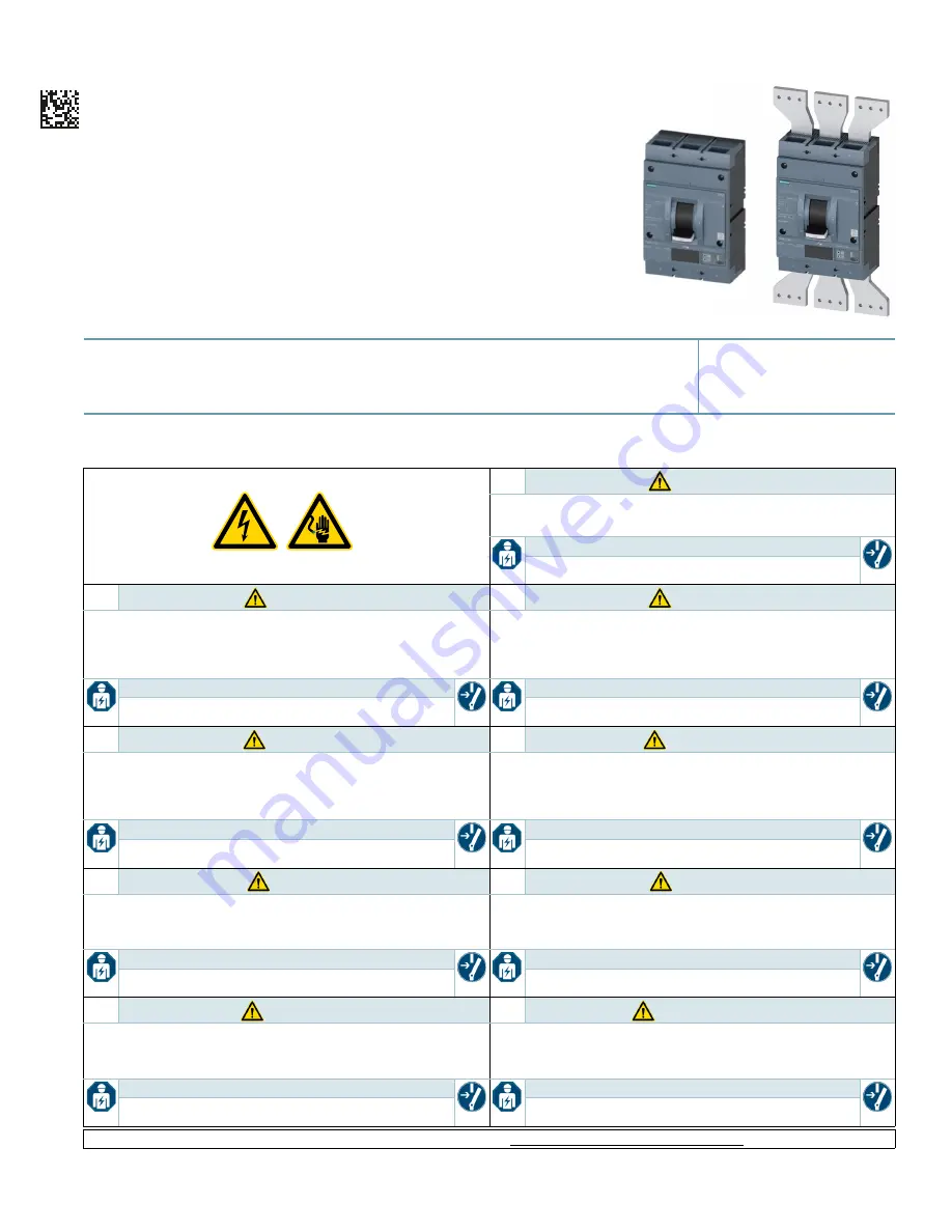 Siemens 3VA25-JP Series Скачать руководство пользователя страница 1