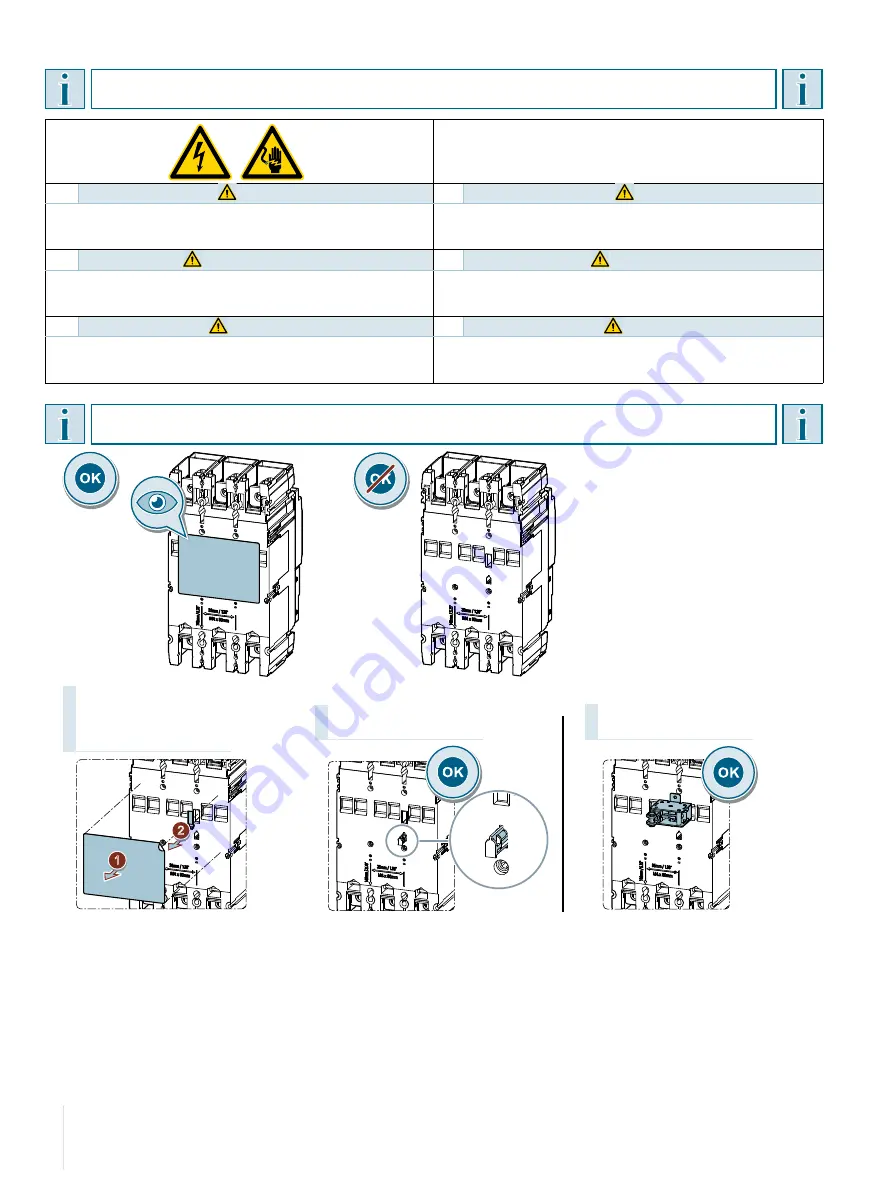 Siemens 3VA61-1MS3 Series Operating Instructions Manual Download Page 12