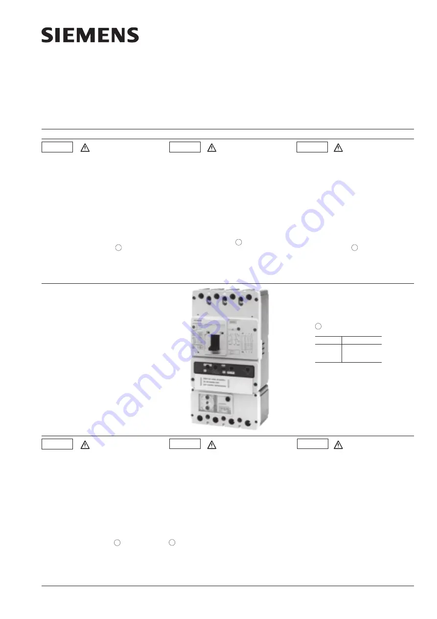 Siemens 3VF93 Operating Instructions Manual Download Page 1