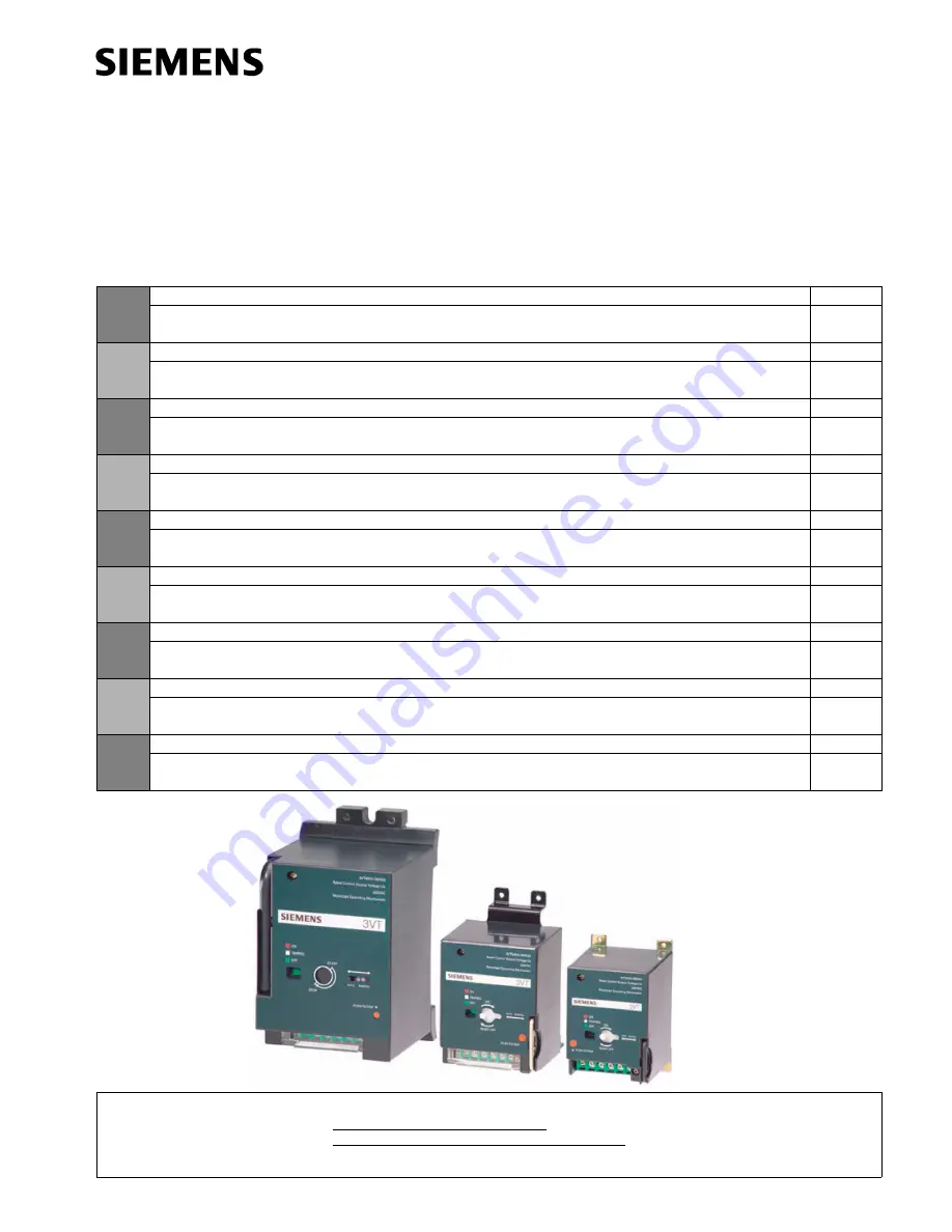 Siemens 3VT9.00-3MN.2 Series Operating Instructions Manual Download Page 1