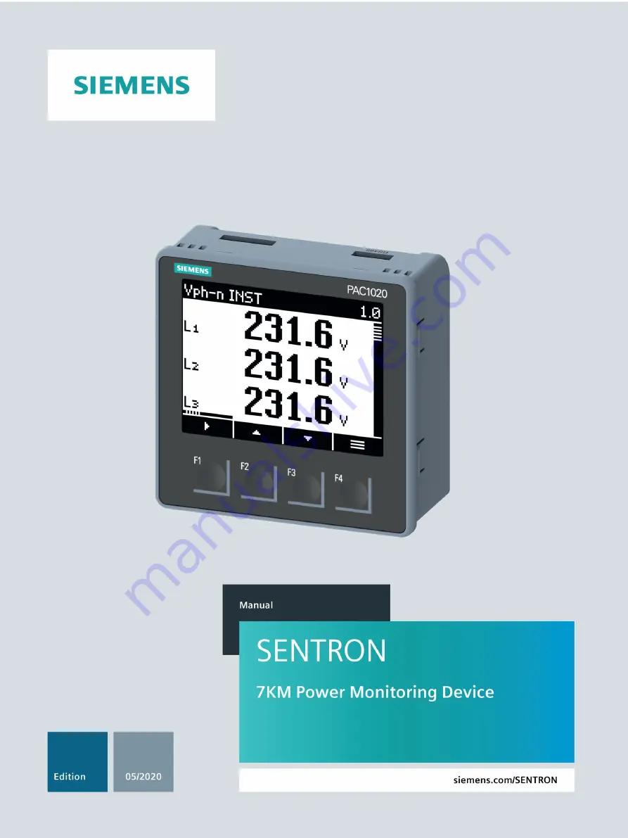 Siemens 7KM1020-0BA01-1DA0 Manual Download Page 1