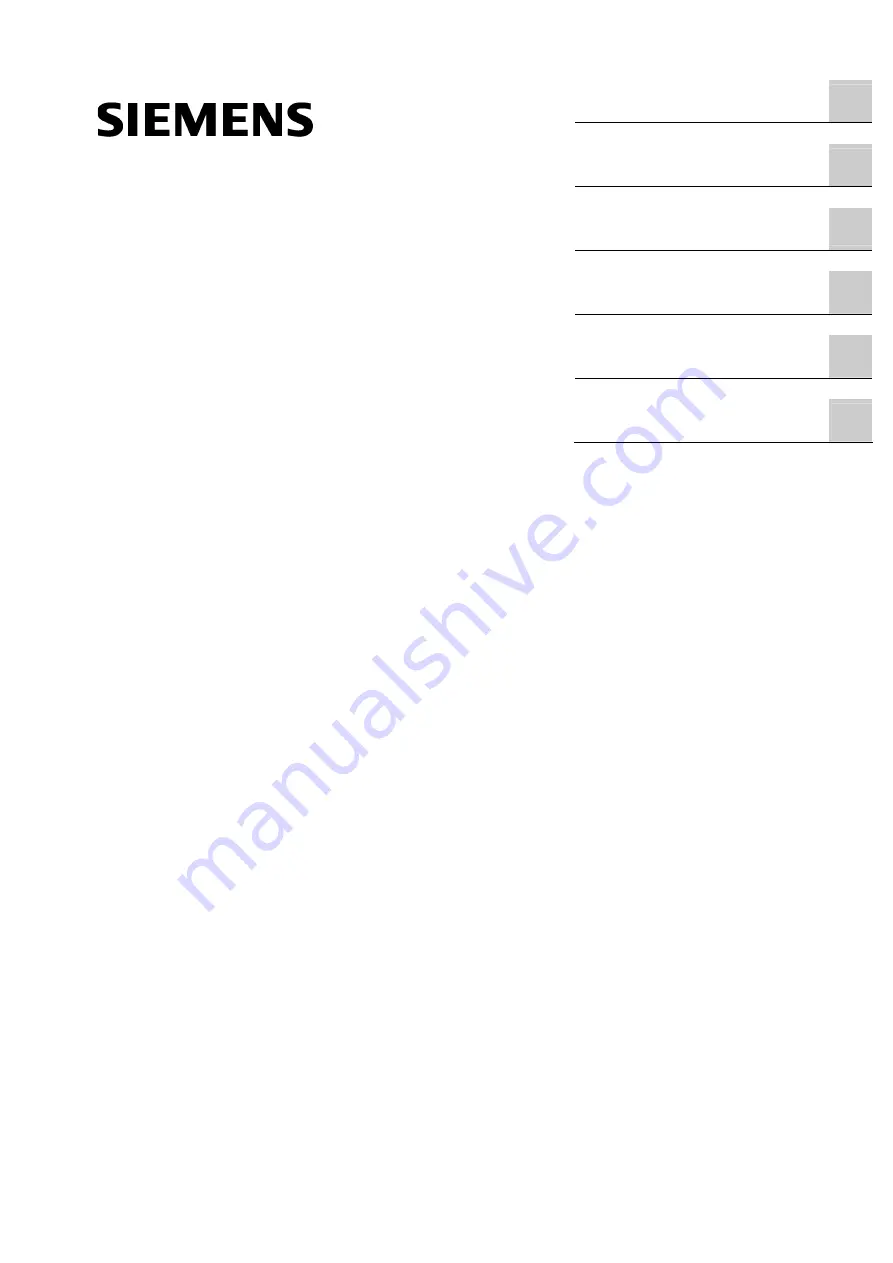 Siemens 7ME362 Quick Start Manual Download Page 109