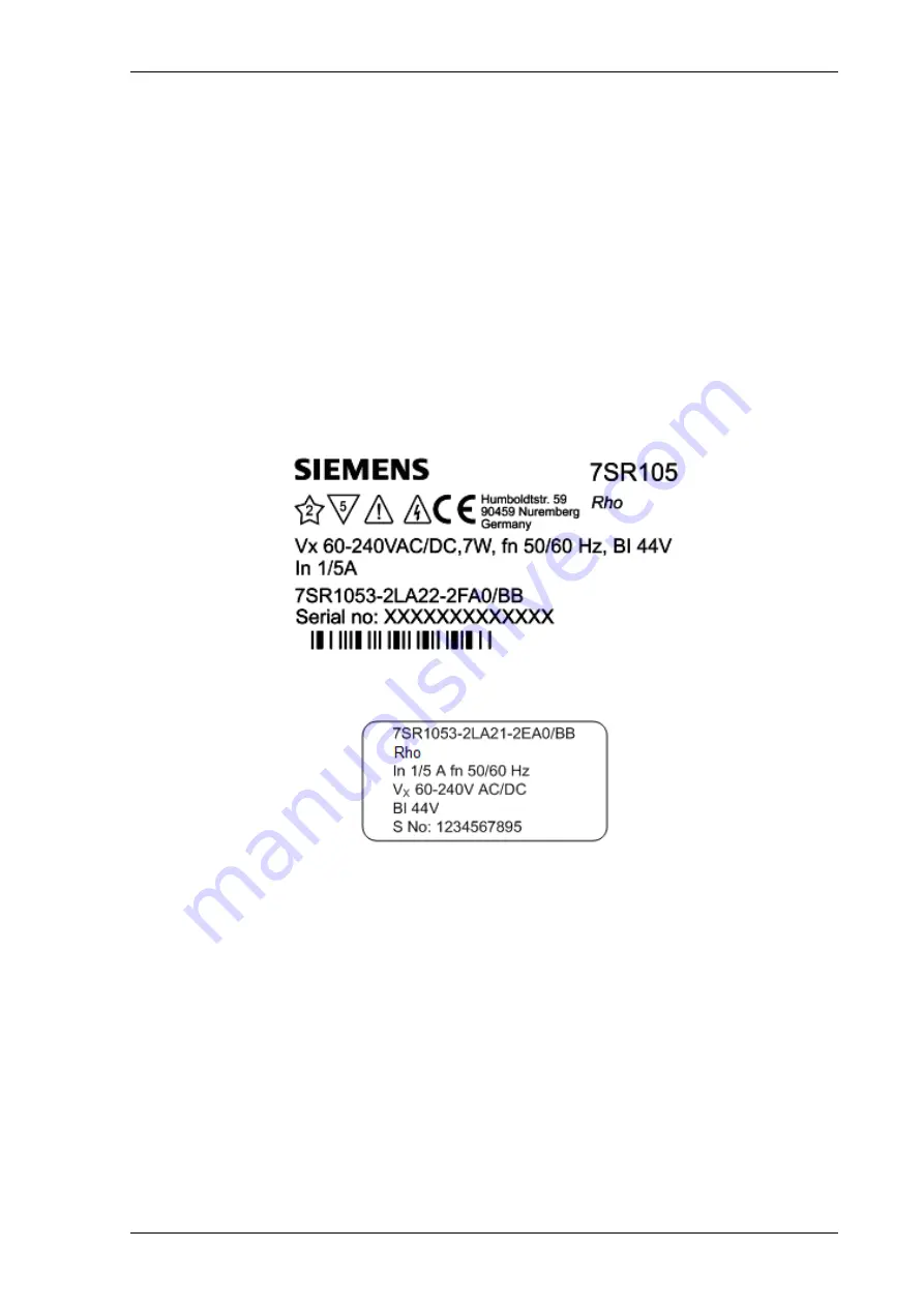 Siemens 7SR105 Rho User Manual Download Page 17