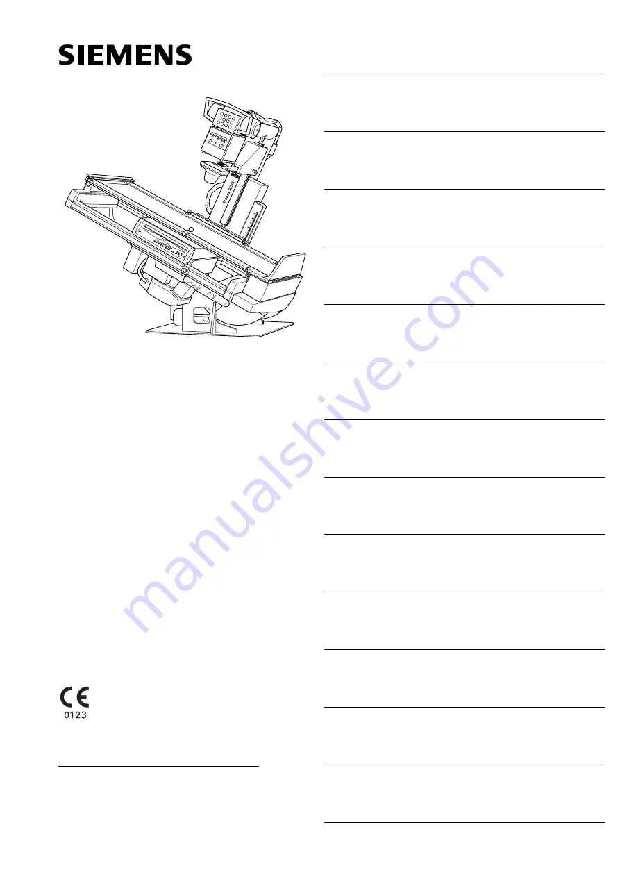 Siemens AXIOM Iconos R200 Operator'S Manual Download Page 3