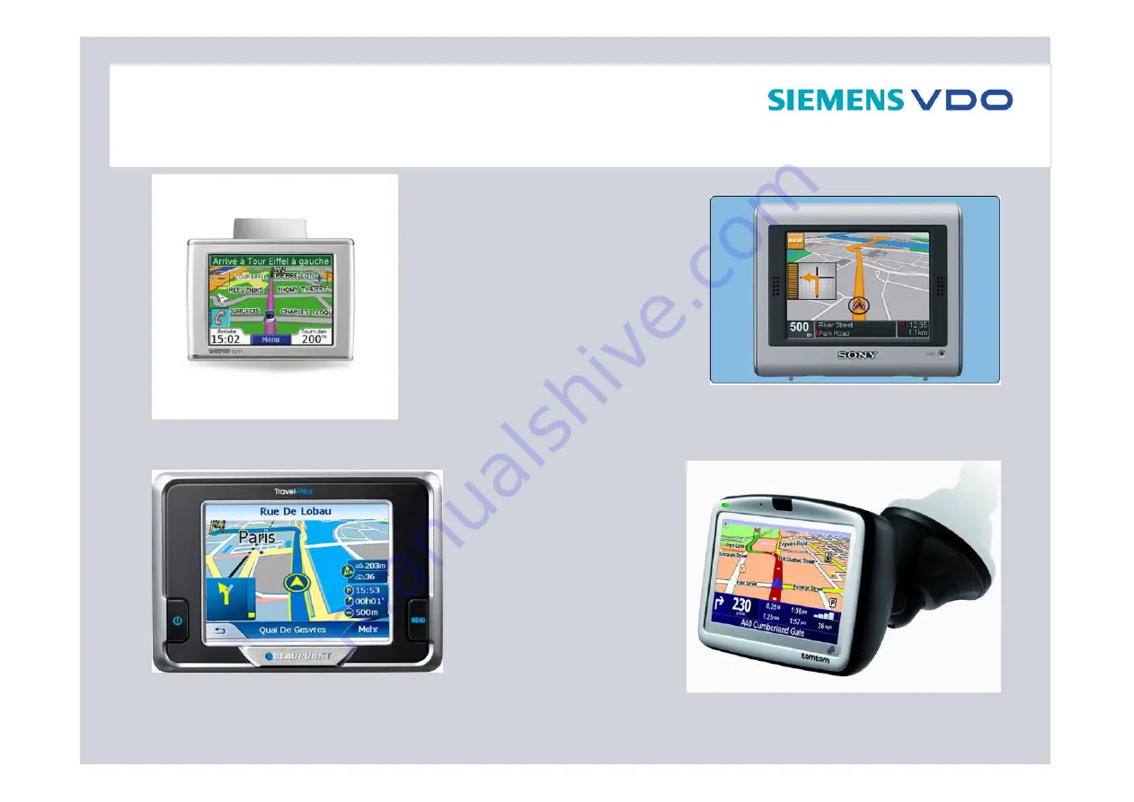 Siemens BENCHMARK PORTABLE NAVIGATION PN 2050 Скачать руководство пользователя страница 2