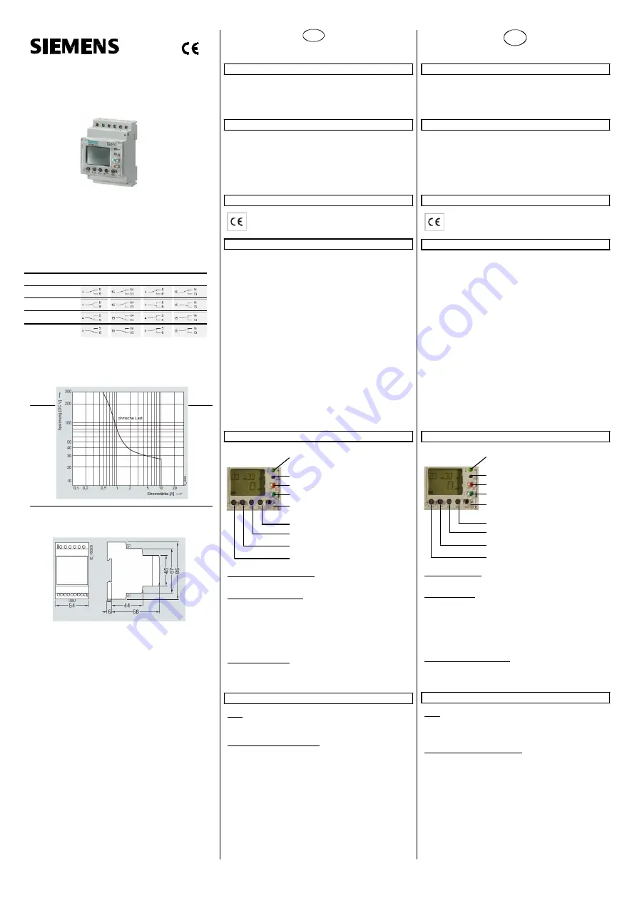 Siemens BETA 5SV8 001-6KK Operating And Mounting Instructions Manual Download Page 1