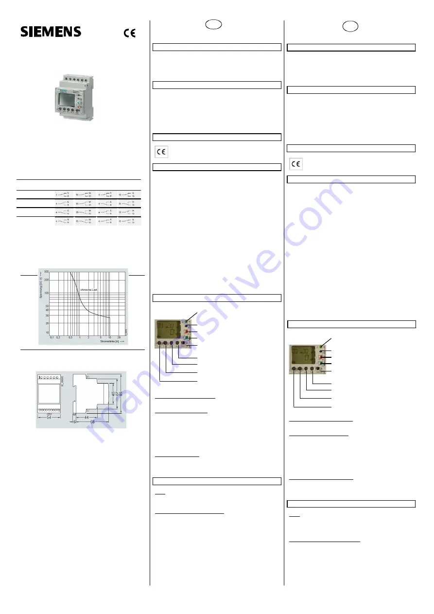 Siemens BETA 5SV8 001-6KK Operating And Mounting Instructions Manual Download Page 3