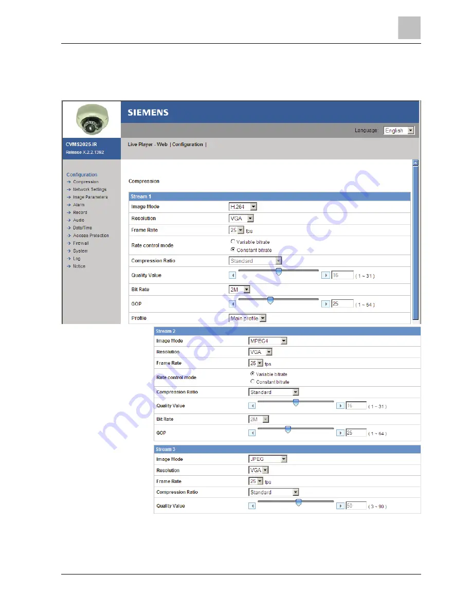 Siemens CVMS2025-IR Configuration Download Page 25